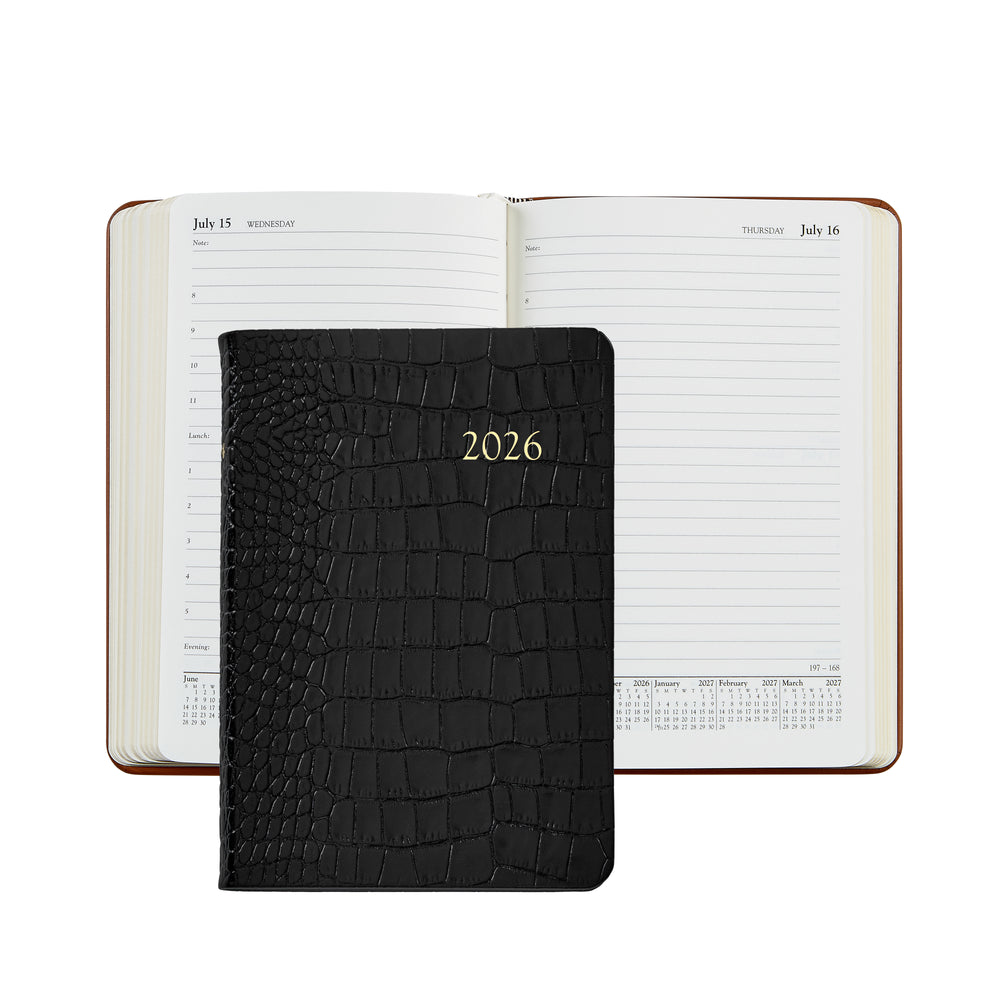 2026 Embossed Crocodile Leather Daily Journal