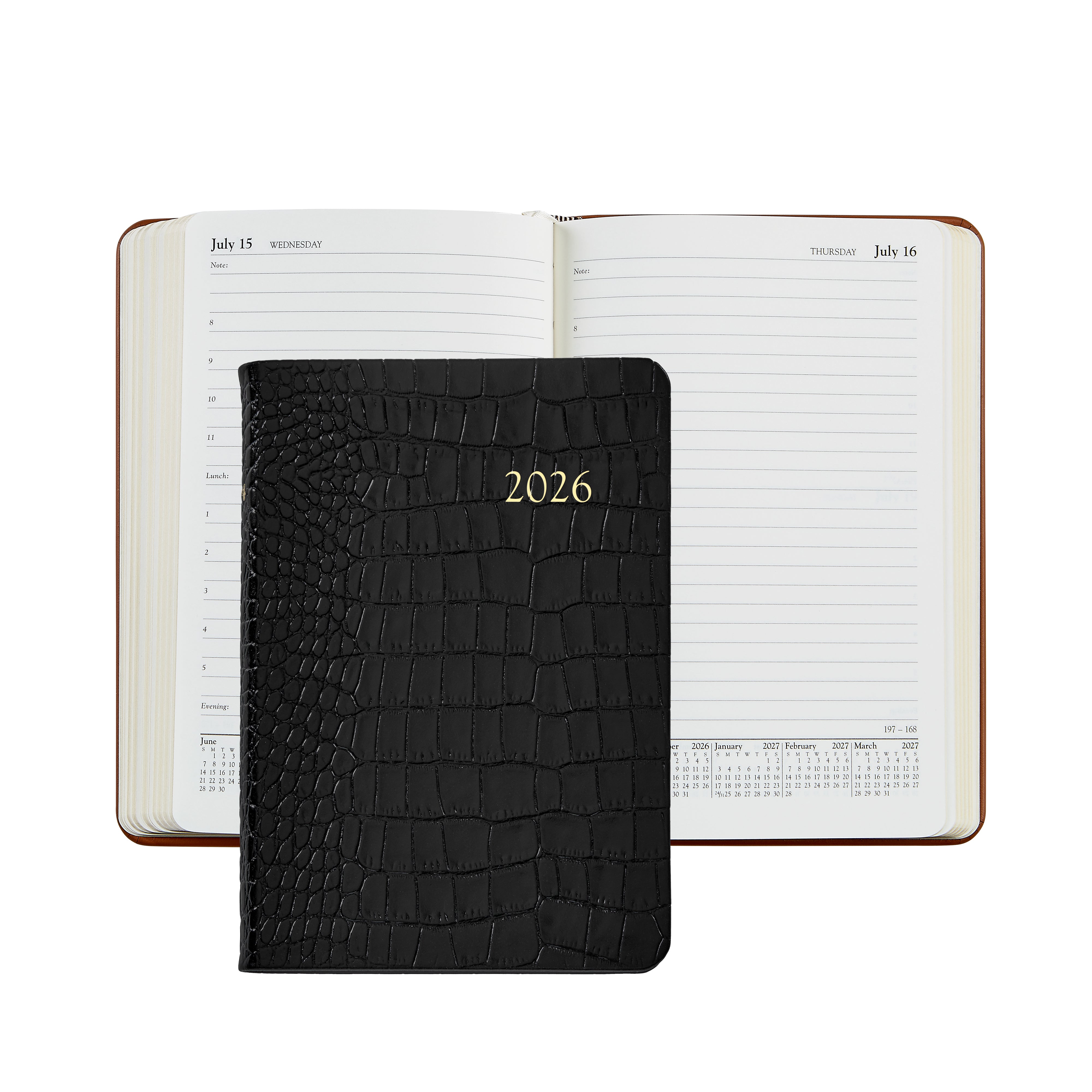 2026 Embossed Crocodile Leather Daily Journal