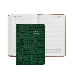 2026 Embossed Crocodile Leather Daily Journal