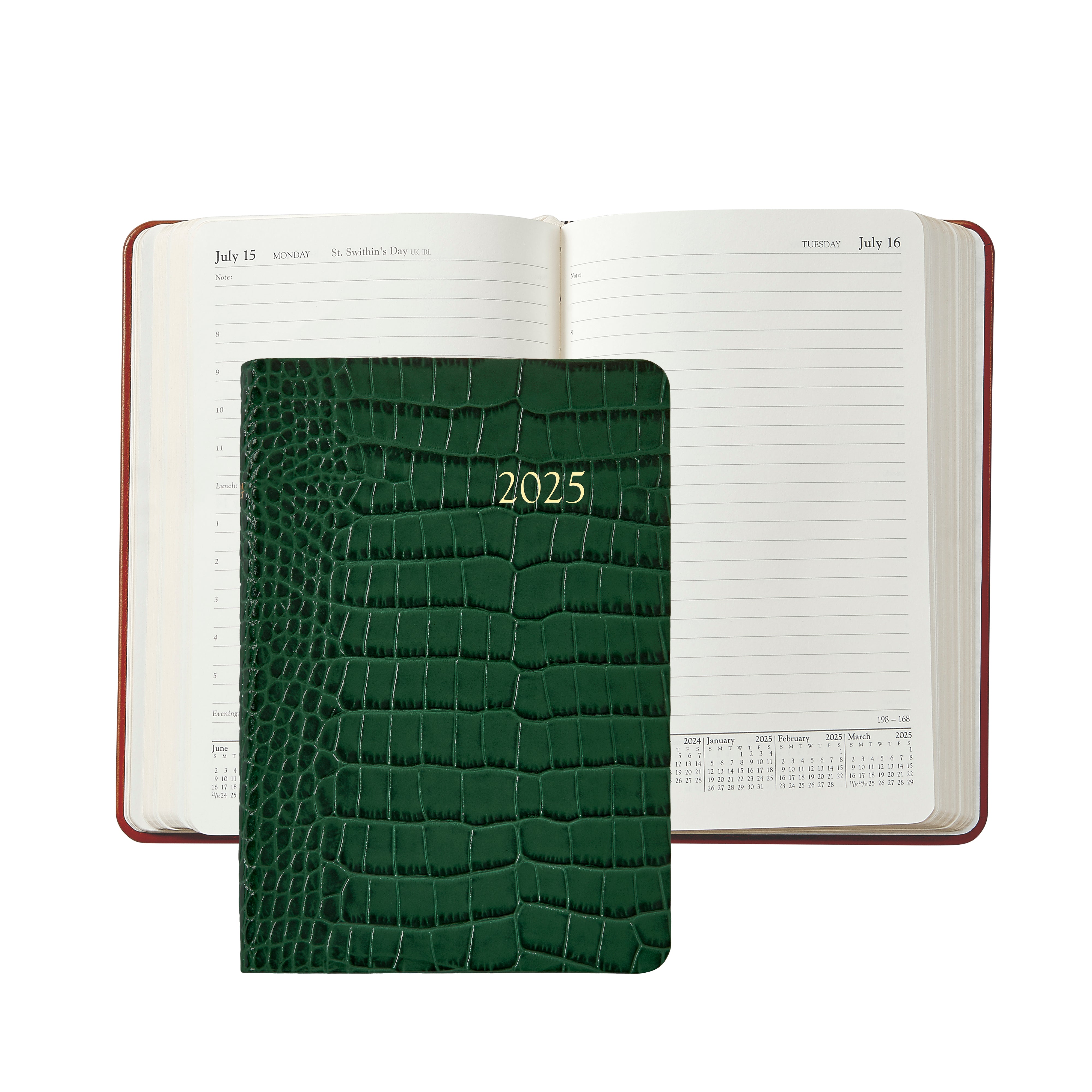 2025 Embossed Crocodile Leather Daily Journal