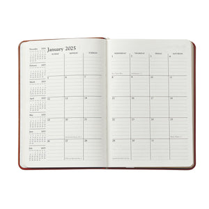 2026 Daily Journal in Wine Pebble Grain Leather