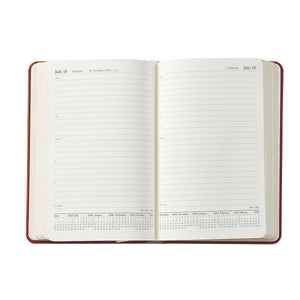 2026 Daily Journal in Blue Pebble Grain Leather