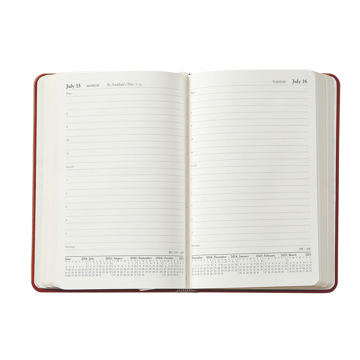 2026 Daily Journal in Beechwod Pebble Grain Leather