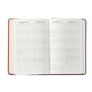 2026 Daily Journal in Brown Traditional Leather
