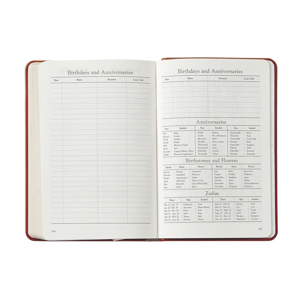 2026 Daily Journal in Beechwod Pebble Grain Leather