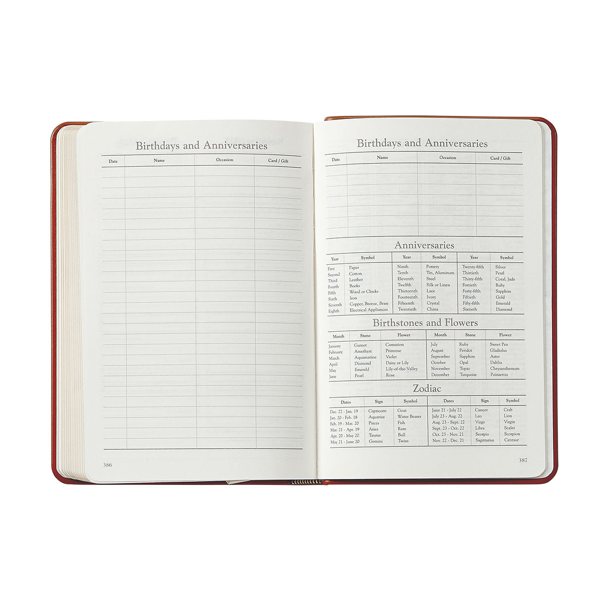 2026 Daily Journal in Wine Pebble Grain Leather