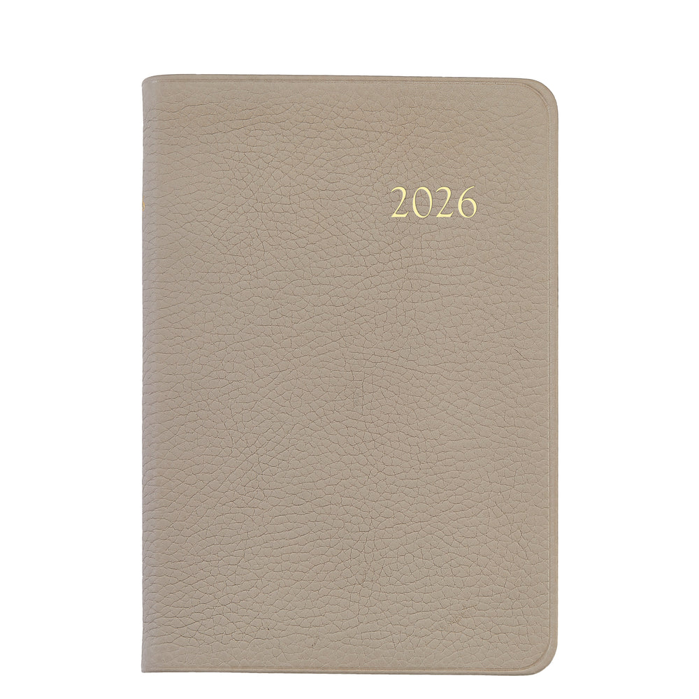 2026 Daily Journal in Beechwod Pebble Grain Leather