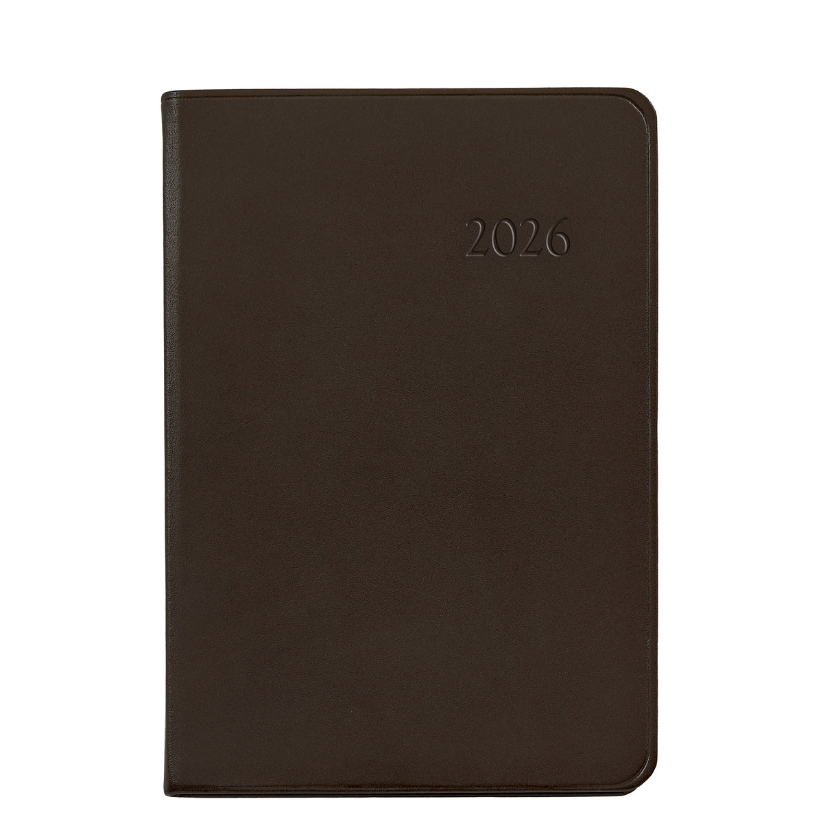 2026 Daily Journal in Brown Traditional Leather