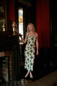 Celeste Top in Cream & Green Floral