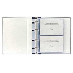 Medium 4-Ring Clear Pocket Album in Beechwood Grain Leather