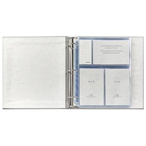 Large 3-Ring Clear Pocket Album in Beechwood Pebble Grain Leather