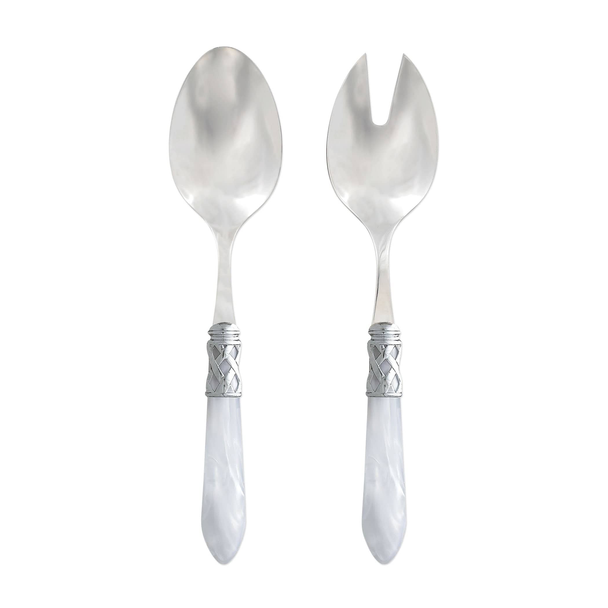 Aladdin Brilliant Salad Server Set White