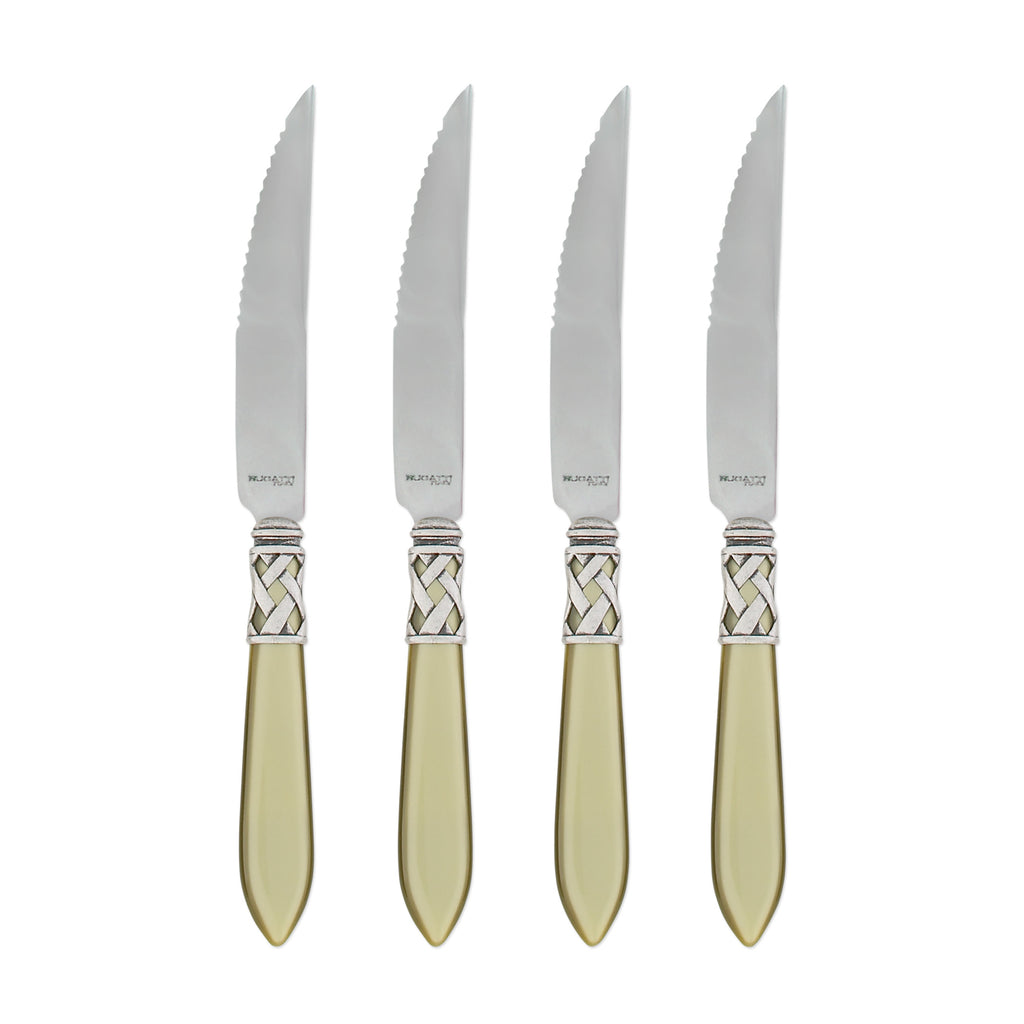 Aladdin Antique White Steak Knives, Set of 4