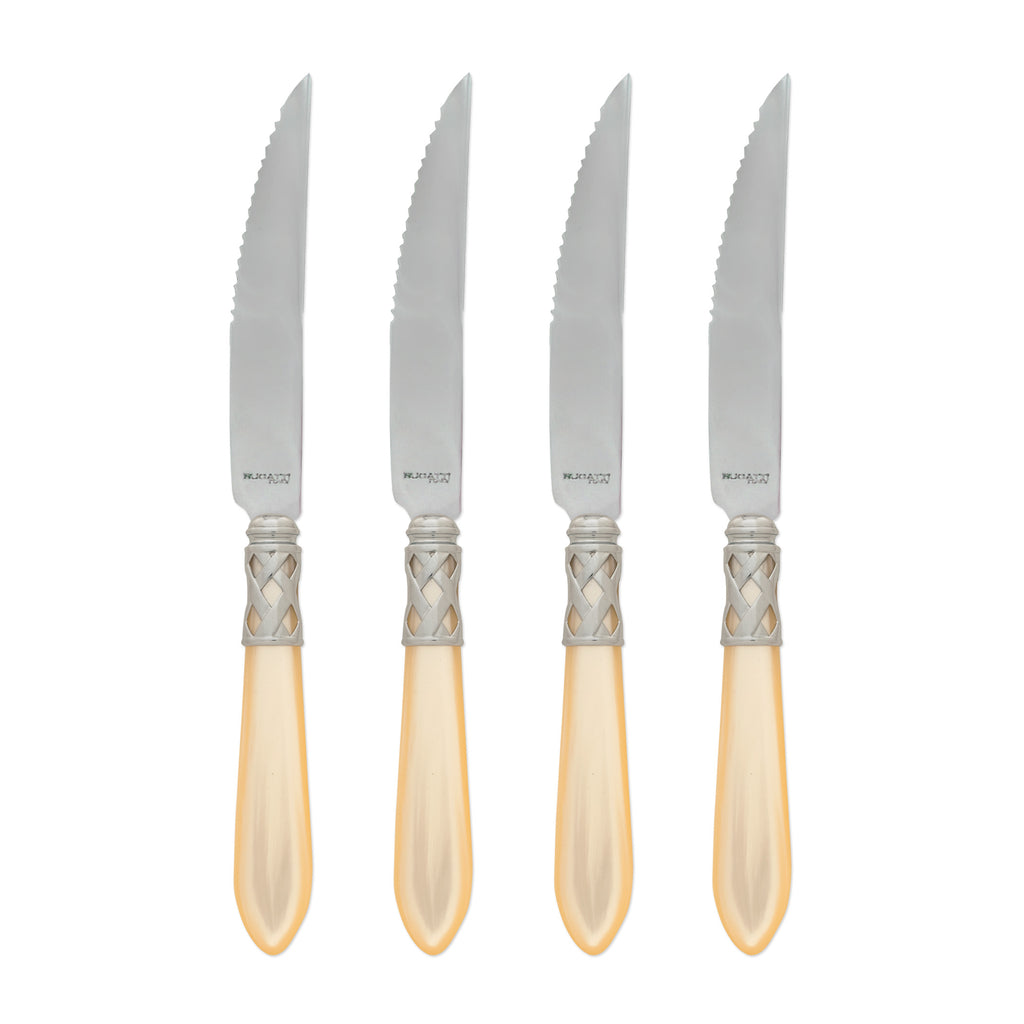 Aladdin Antique White Steak Knives, Set of 4