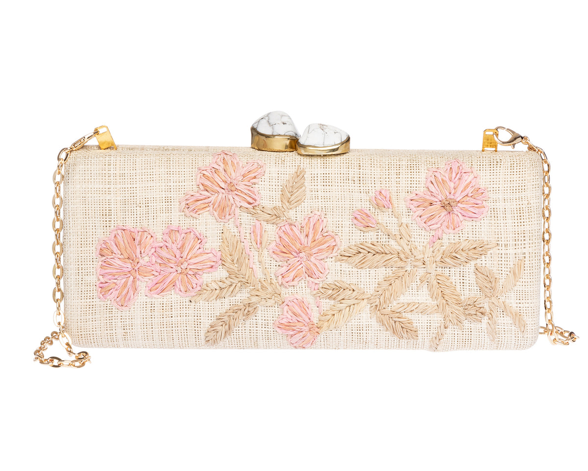 Alessandra Clutch in Blush