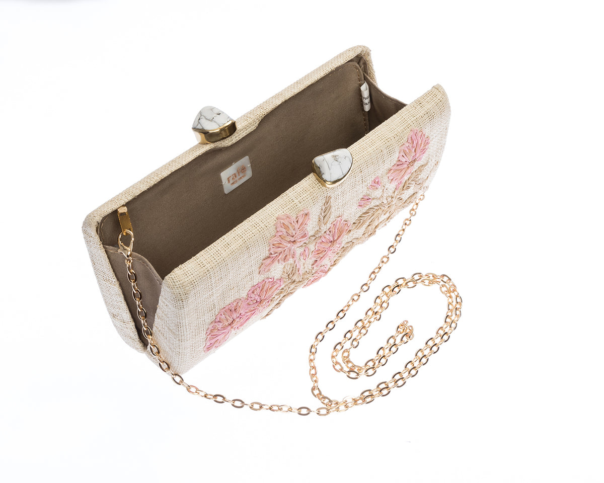 Alessandra Clutch in Blush