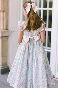 Alizee Cherry Ruffled Sleeve Empire Dress