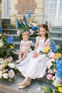 Alizee Cherry Ruffled Sleeve Empire Dress