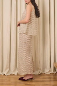 Amah Pencil Skirt in Crystal Lattice