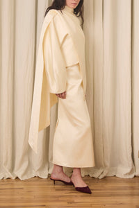 Amah Pencil Skirt in Fluid Satin