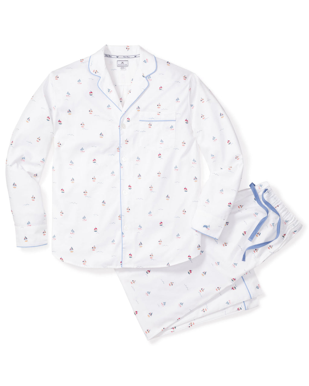 Men’s Twill Pajama Set in Bateau