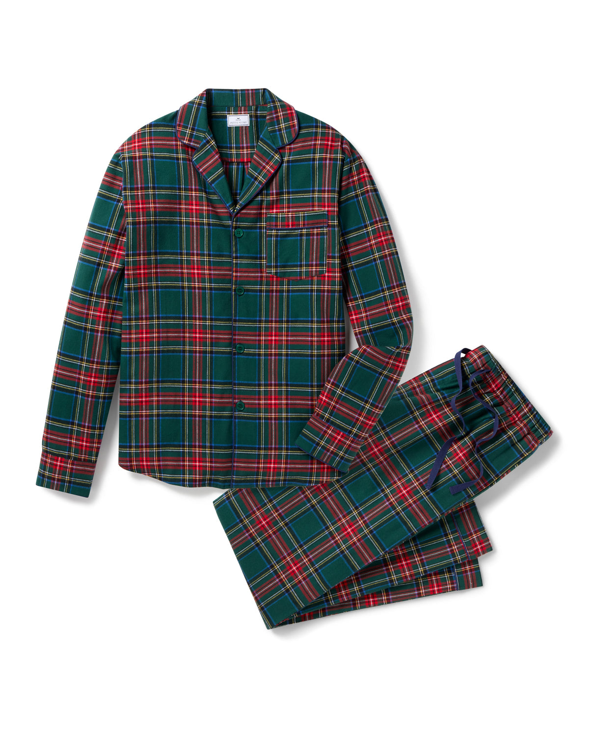 Men’s Brushed Twill Pajama Set in Kensington Tartan