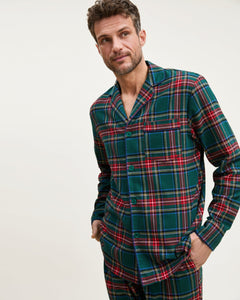 Men’s Brushed Twill Pajama Set in Kensington Tartan
