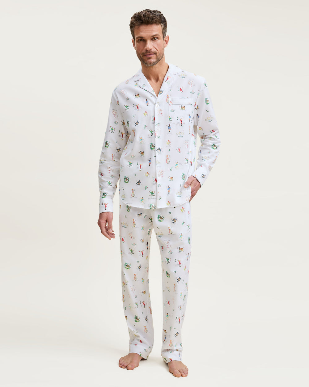 Men’s Twill Pajama Set in 12 Days of Christmas