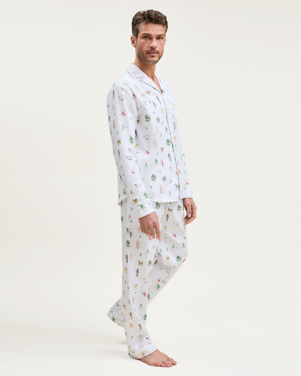 Men’s Twill Pajama Set in 12 Days of Christmas