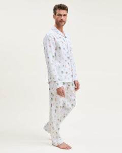 Men's Twill Pajama Set in 12 Days of Christmas