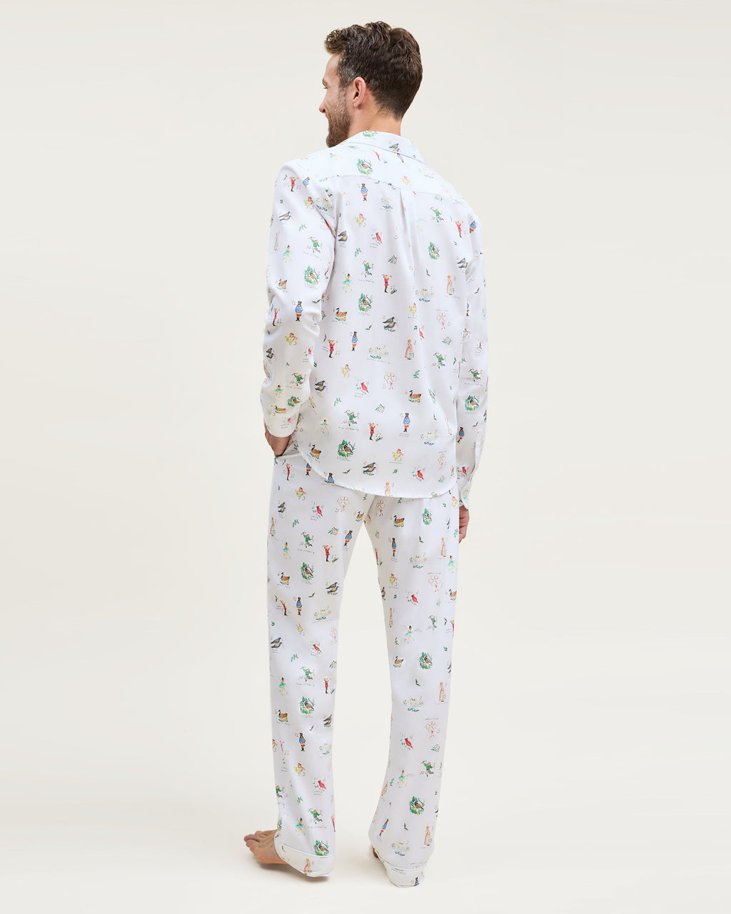 Men’s Twill Pajama Set in 12 Days of Christmas