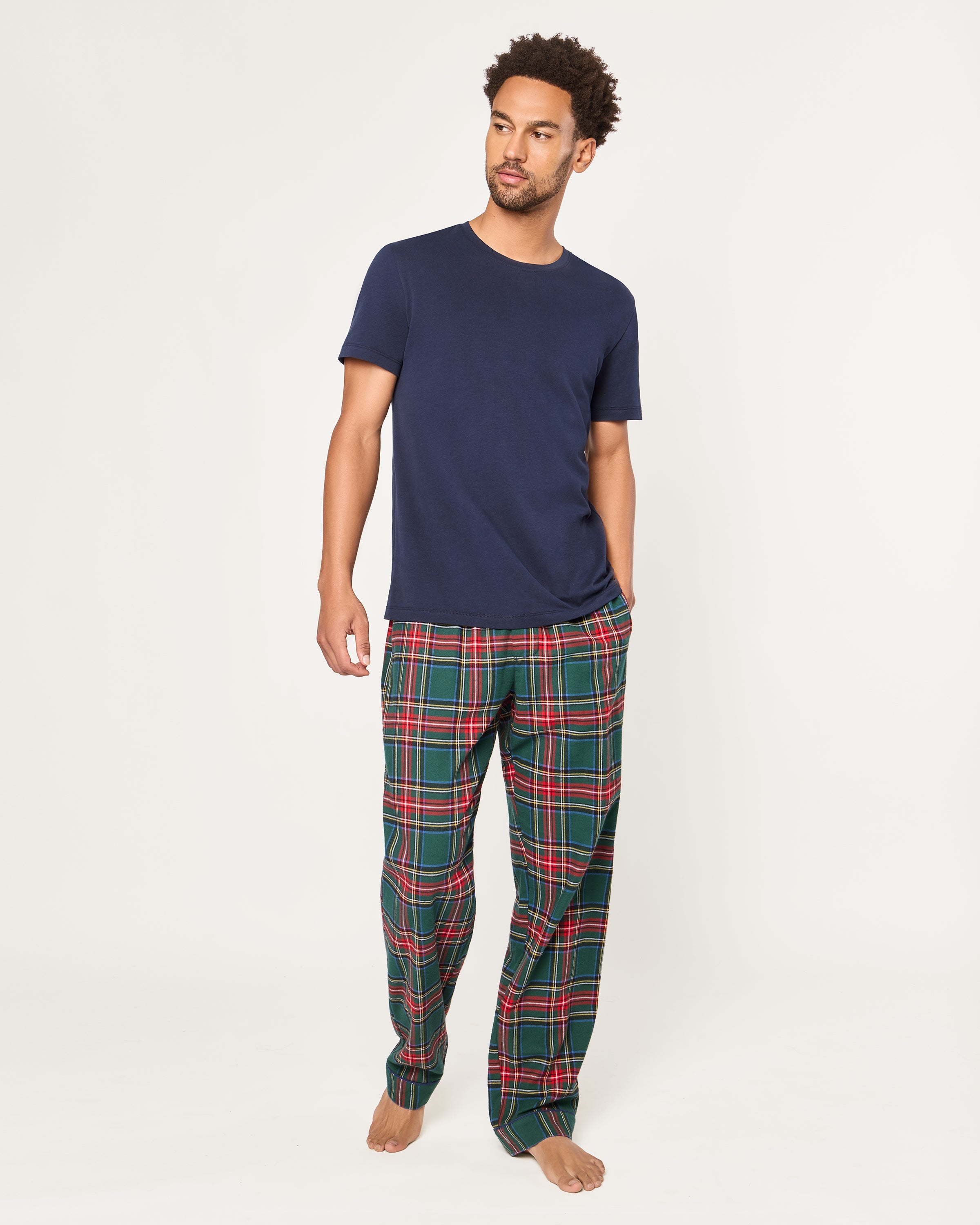 Men’s Brushed Twill Pajama Pants in Kensington Tartan