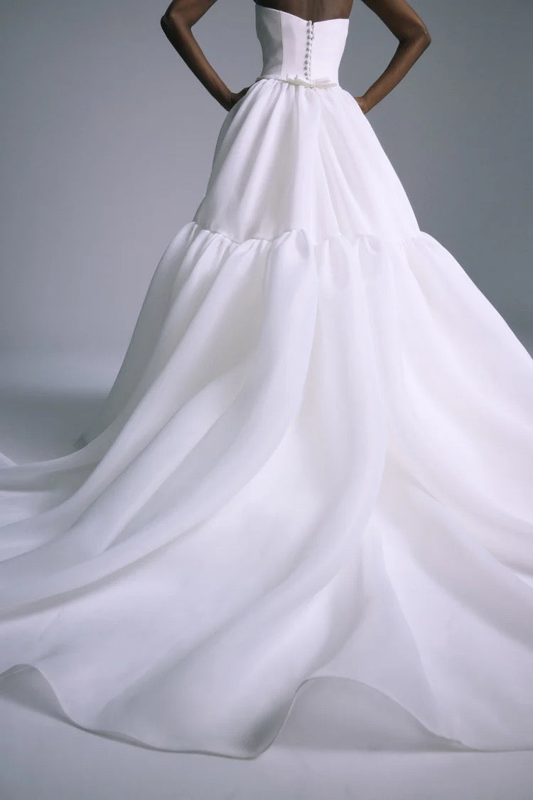 Toby Drop Waist Gown Silk White / 2 Toby Drop Waist Gown Silk White / 2