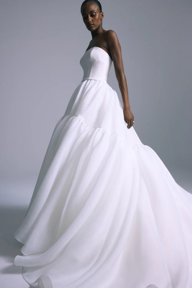 Toby Drop Waist Gown Silk White / 2 Toby Drop Waist Gown Silk White / 2