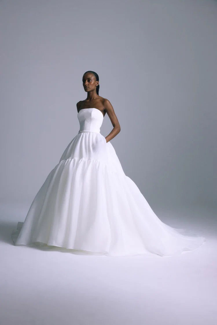 Toby Drop Waist Gown Silk White / 2 Toby Drop Waist Gown Silk White / 2