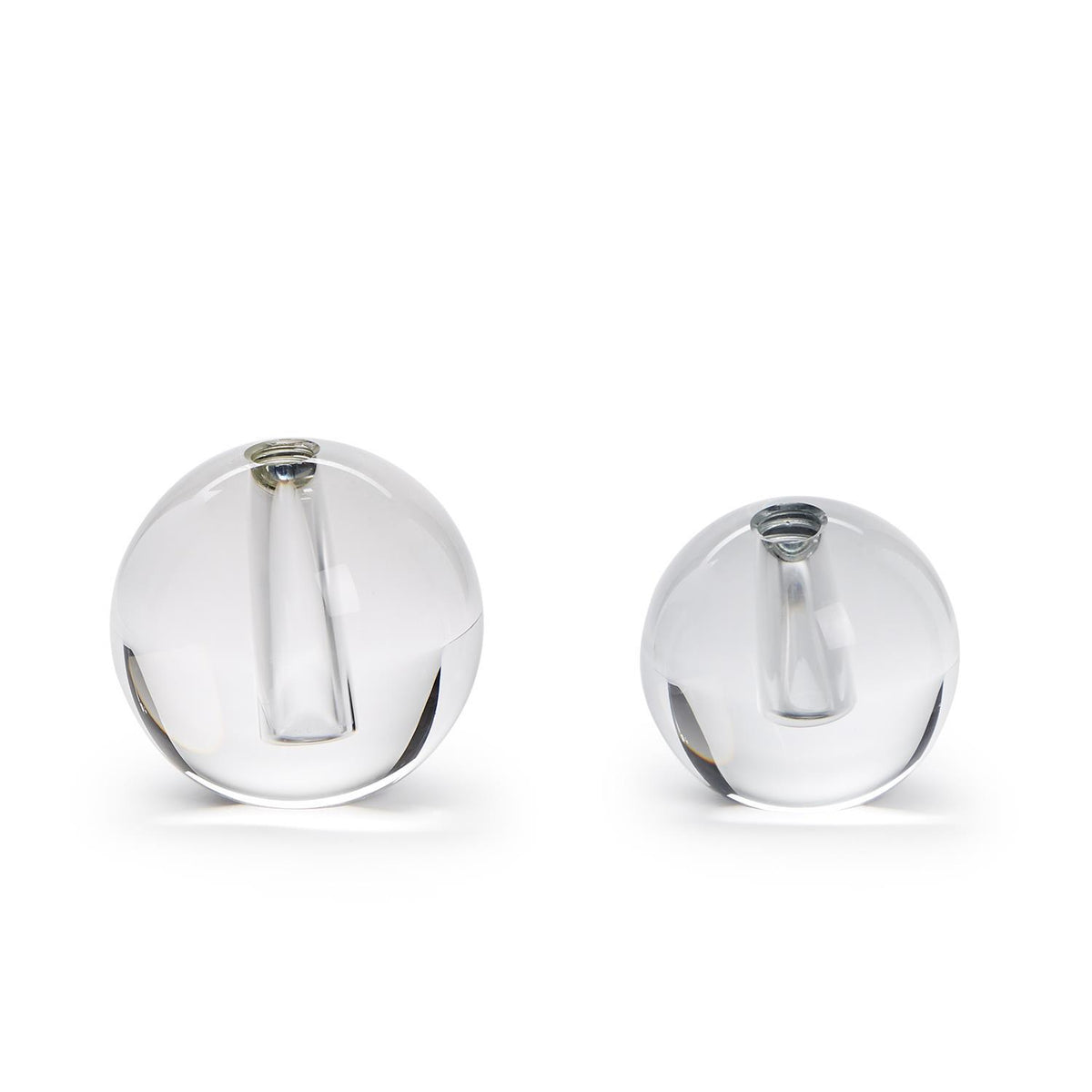 Perfect Circles Crystal Vases, Set of 2