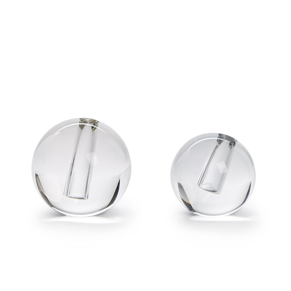 Perfect Circles Crystal Vases, Set of 2