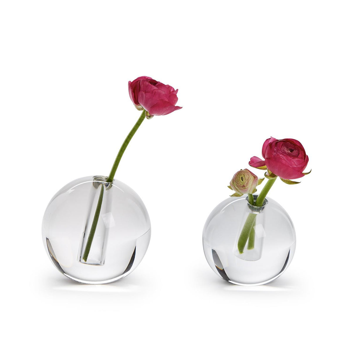 Perfect Circles Crystal Vases, Set of 2