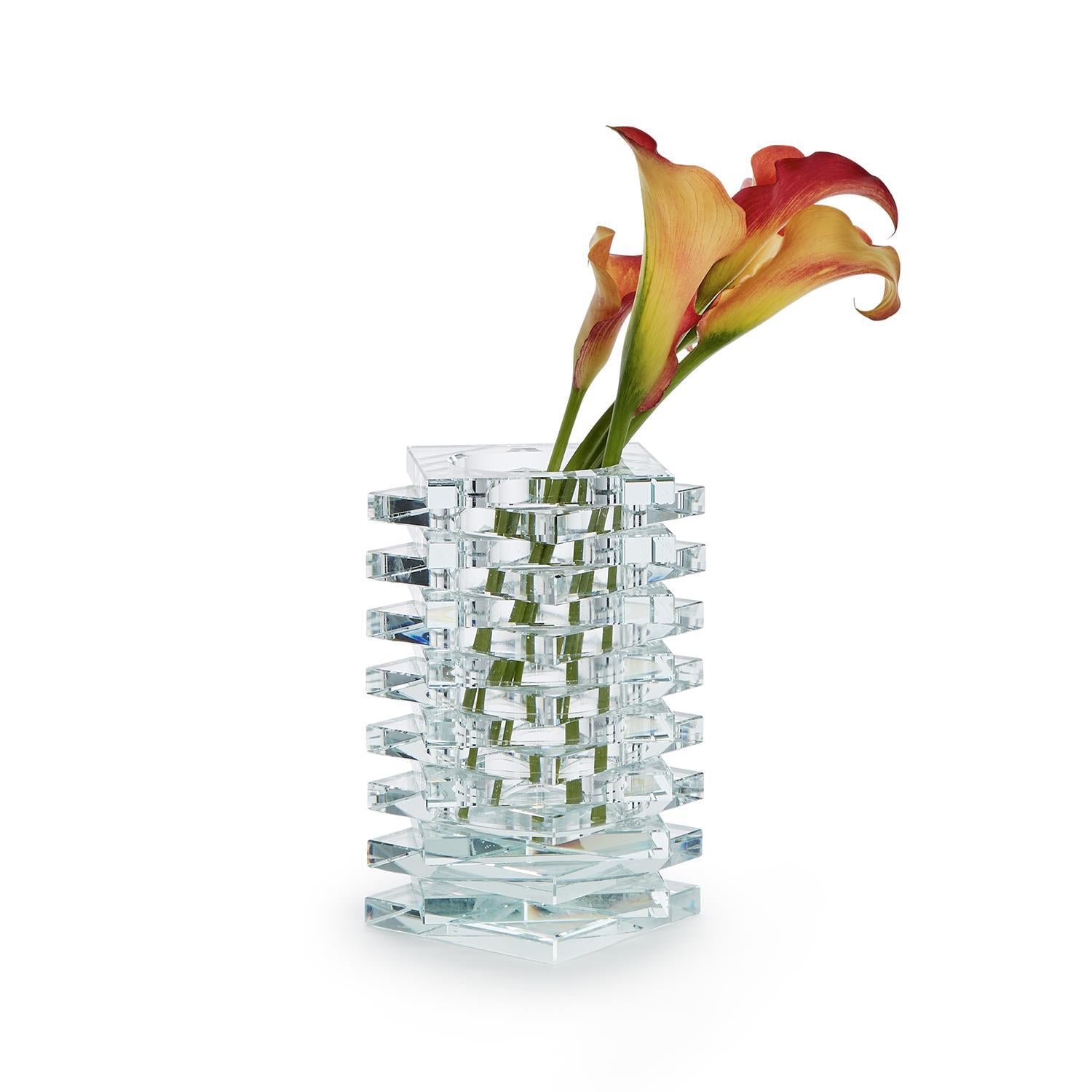 Crystal Pillar Candle Holder
