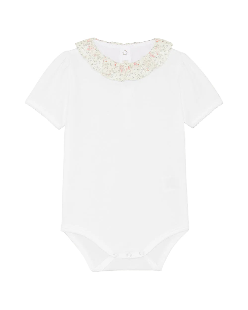 Ana Athena Ruffle Collar Short Sleeve Onesie