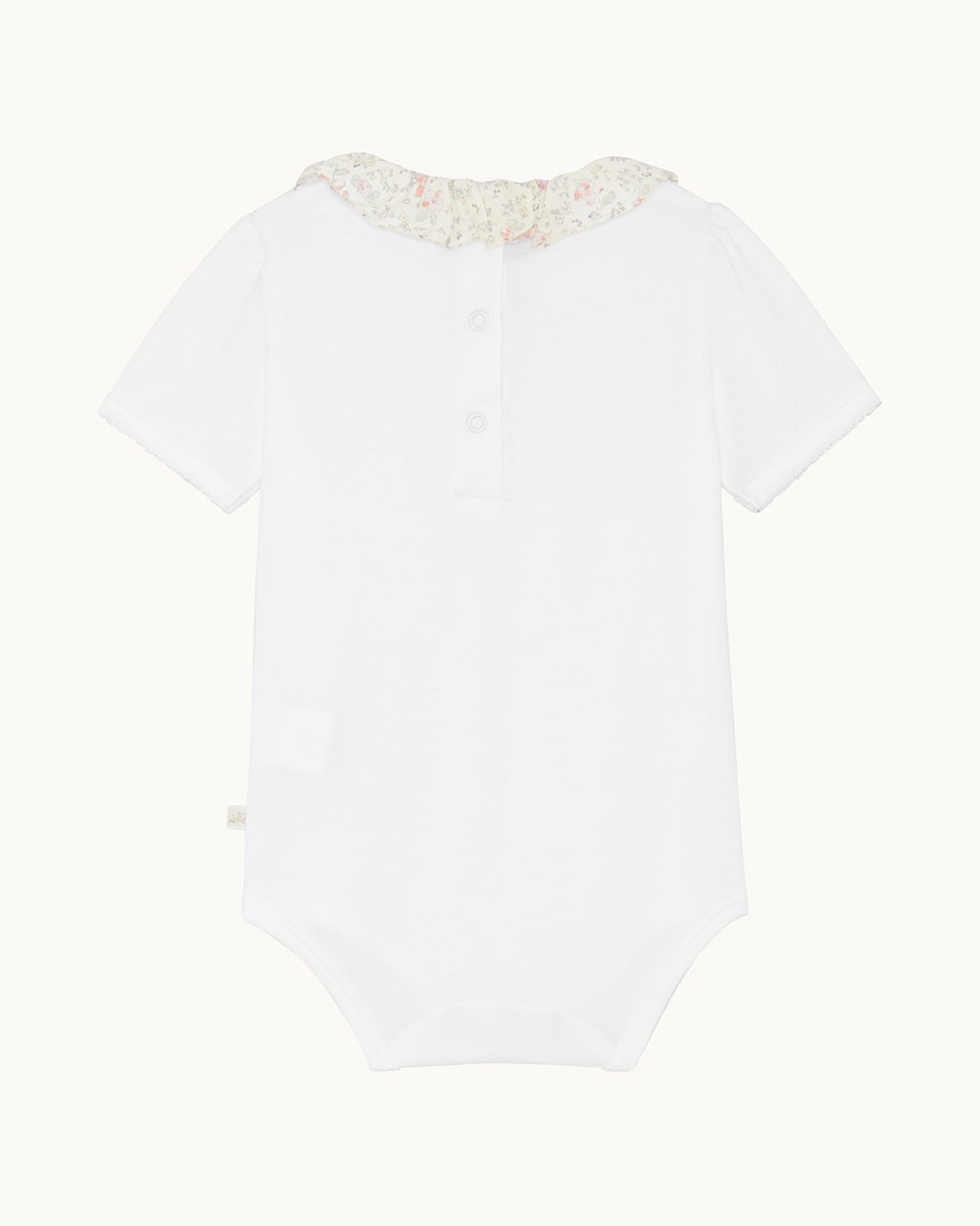 Ana Athena Ruffle Collar Short Sleeve Onesie