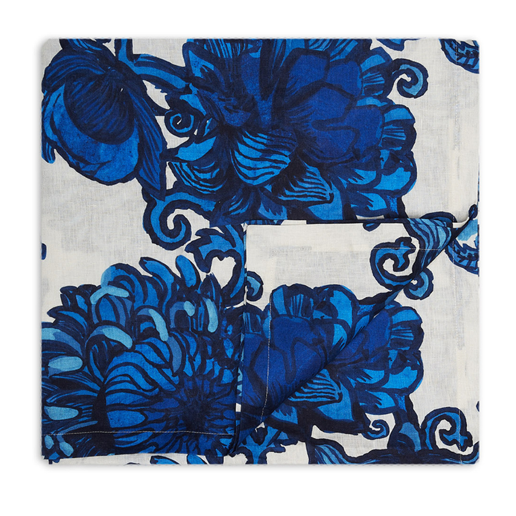 Anemone Blue Tablecloth
