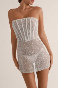 Ange Strapless Dress in Ivory