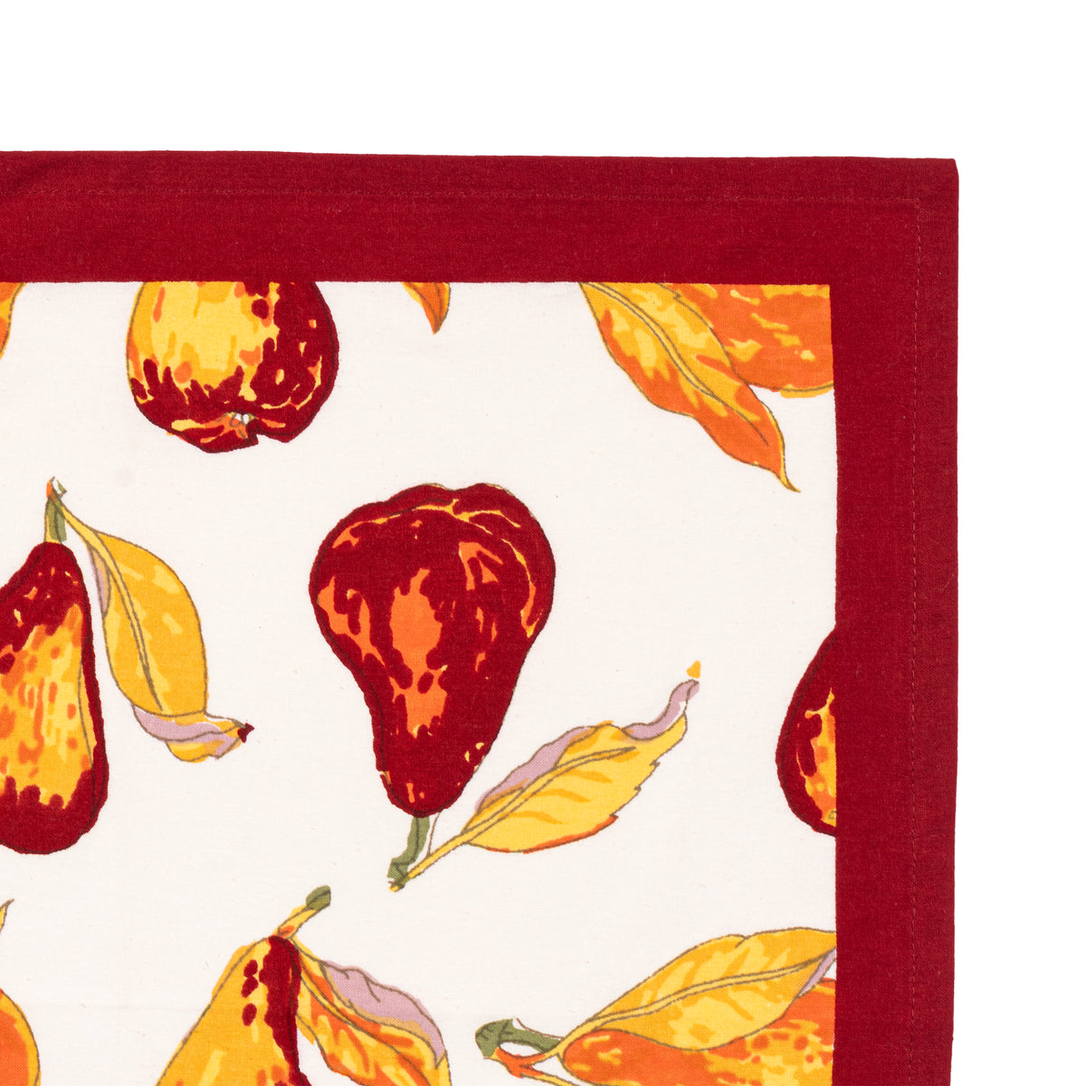 Orchard Pear Napkins in Burgundy, Set of 6