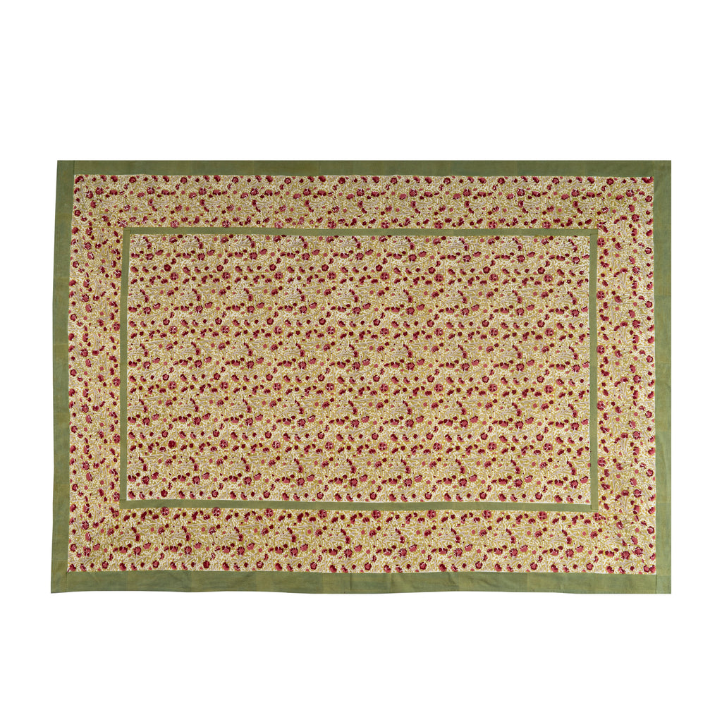 French Tablecloth Meadows Red & Green