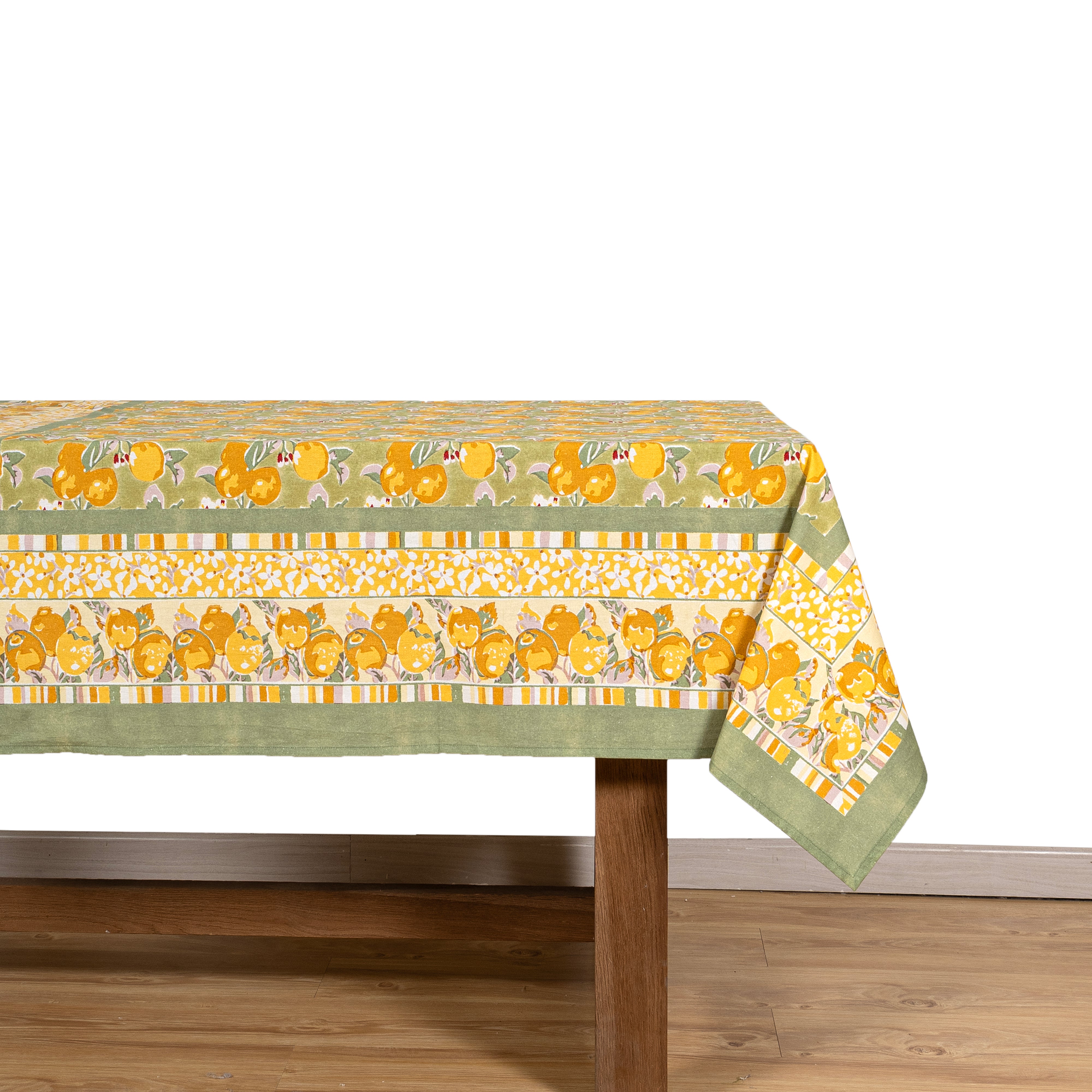 Citron Tablecloth in Vert & Yellow