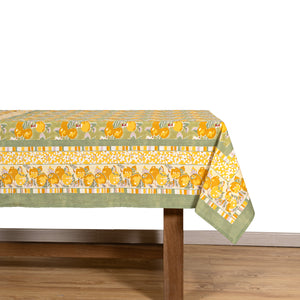 Citron Tablecloth in Vert & Yellow