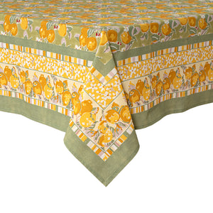 Citron Tablecloth in Vert & Yellow
