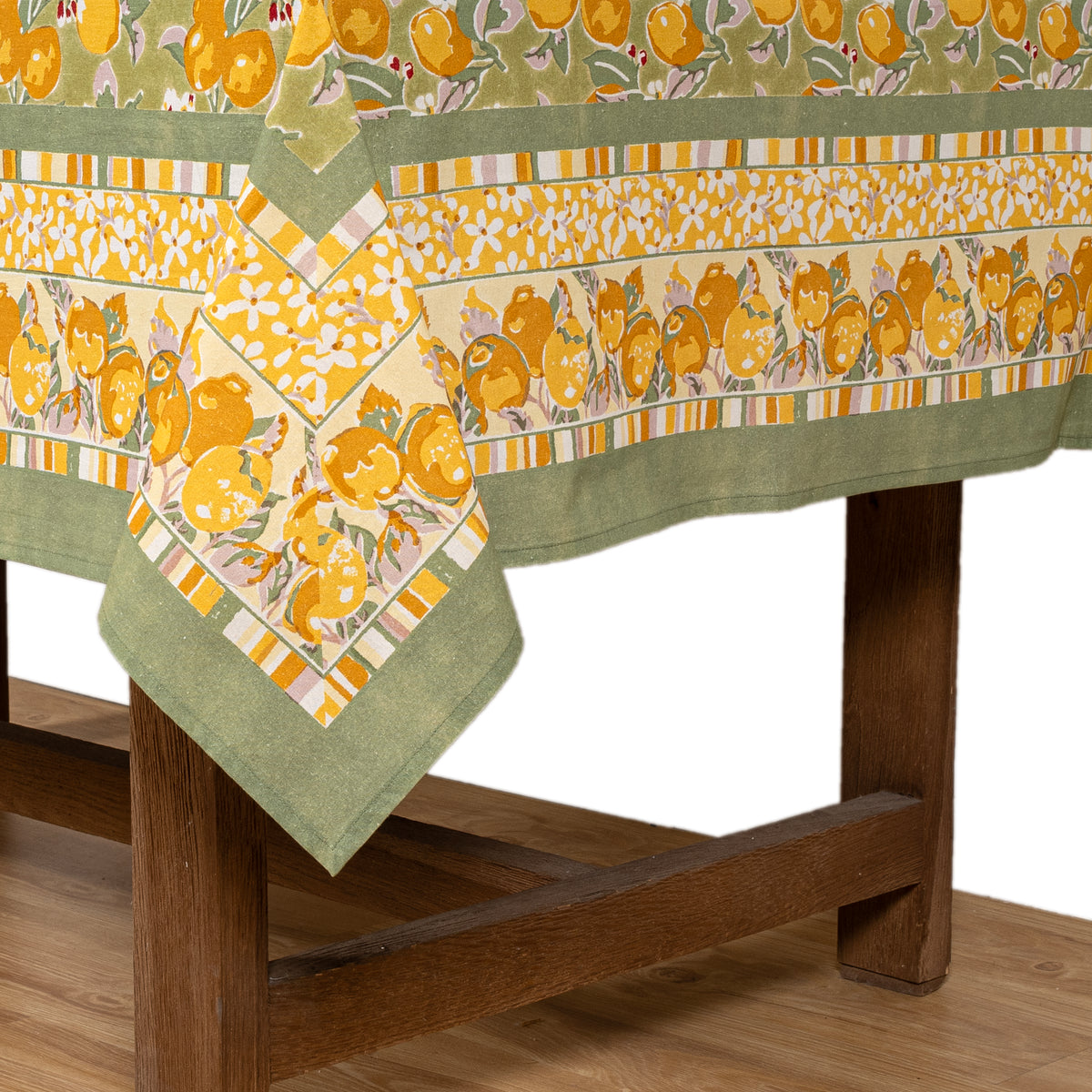 Citron Tablecloth in Vert & Yellow