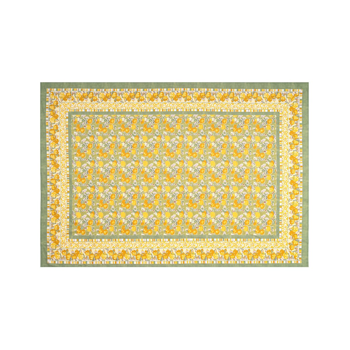 Citron Tablecloth in Vert & Yellow